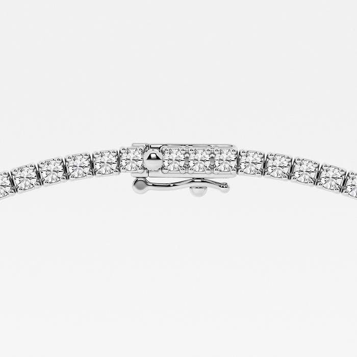 10.00 Ct Round With Oval Lab Grown Diamond Station Tennis Necklace