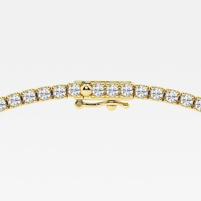 10.00 Ct Round With Oval Lab Grown Diamond Station Tennis Necklace