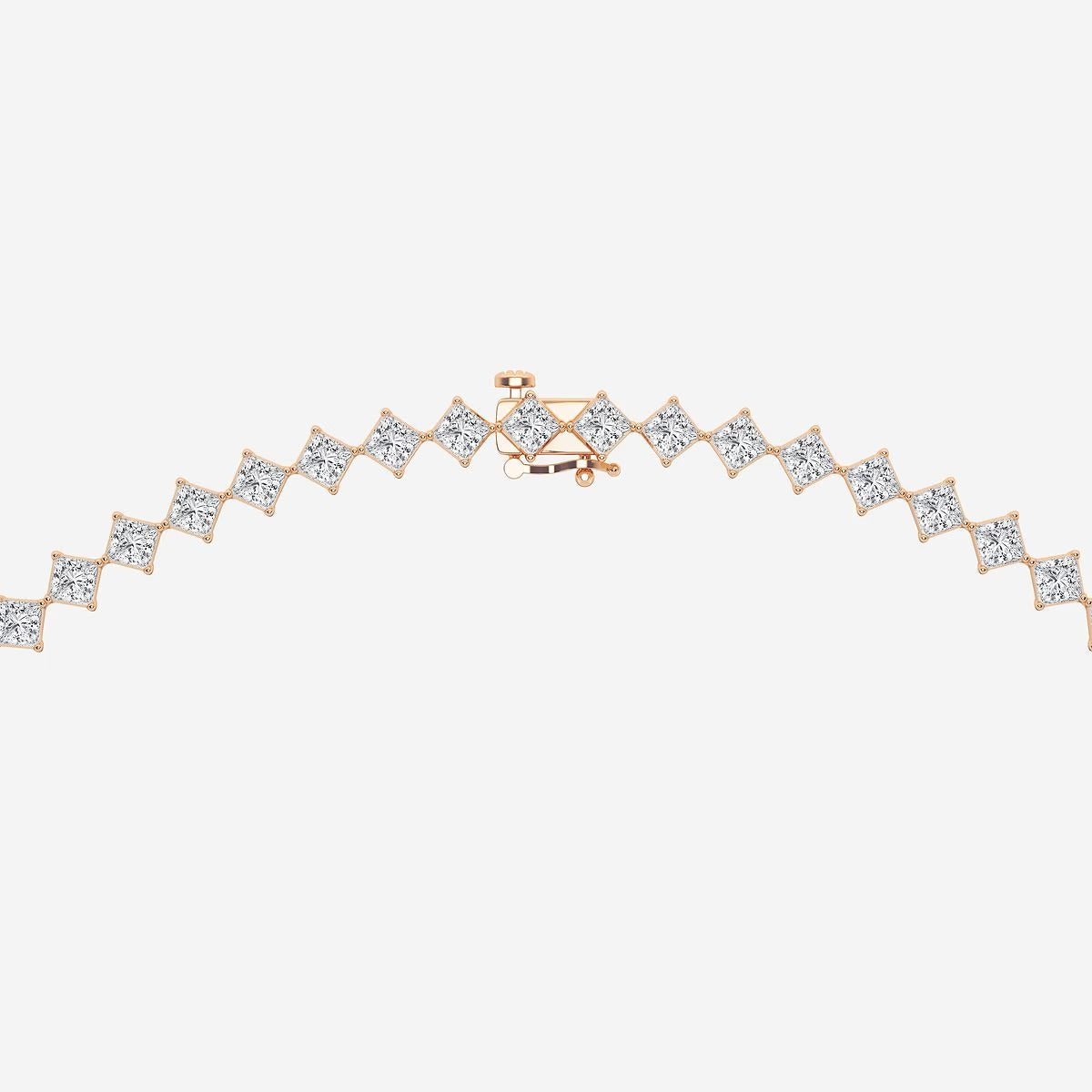 20.00 Ct Princess Lab Grown Diamond Fashion Necklace
