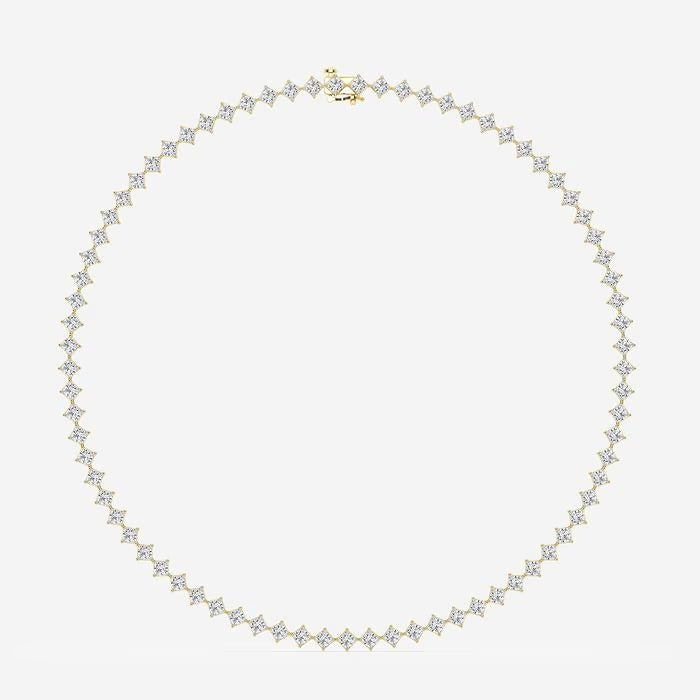 20.00 Ct Princess Lab Grown Diamond Fashion Necklace