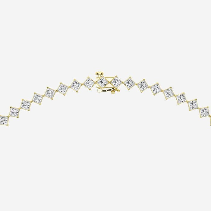 20.00 Ct Princess Lab Grown Diamond Fashion Necklace