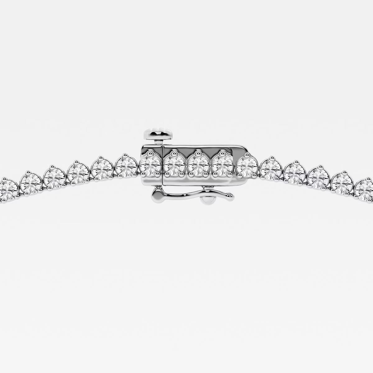 10.50 Ct Round Lab Grown Diamond Three-Prong Tennis Necklace