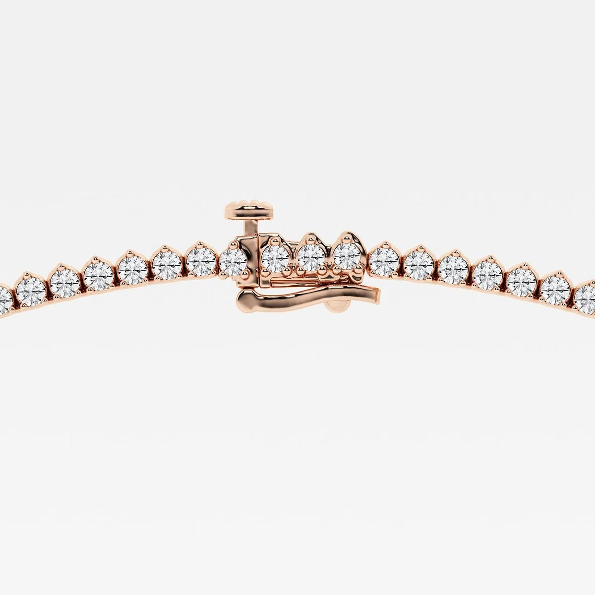 10.00 Ct Round Lab Grown Diamond Graduated Riviera Tennis Necklace