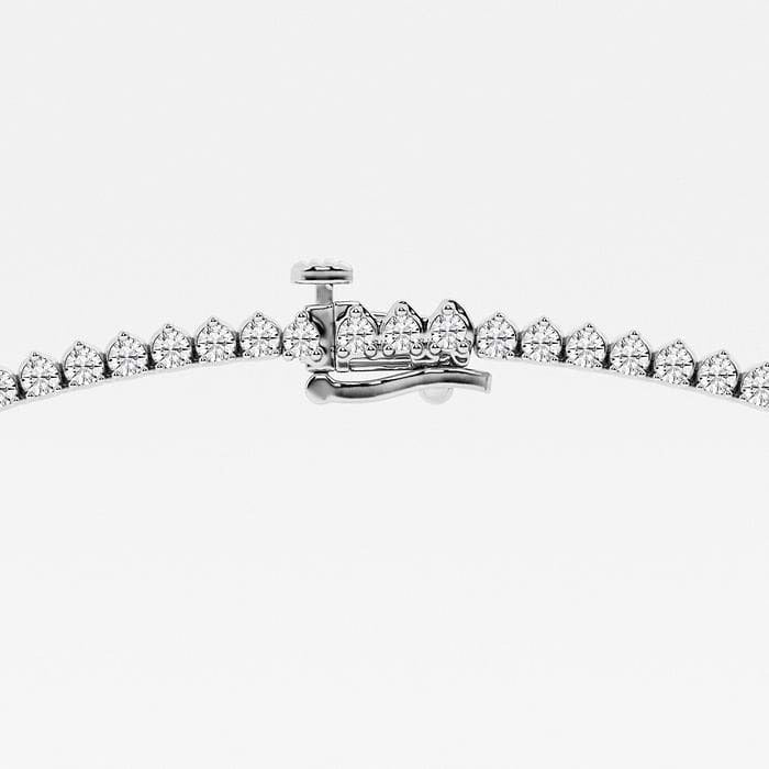 10.00 Ct Round Lab Grown Diamond Graduated Riviera Tennis Necklace
