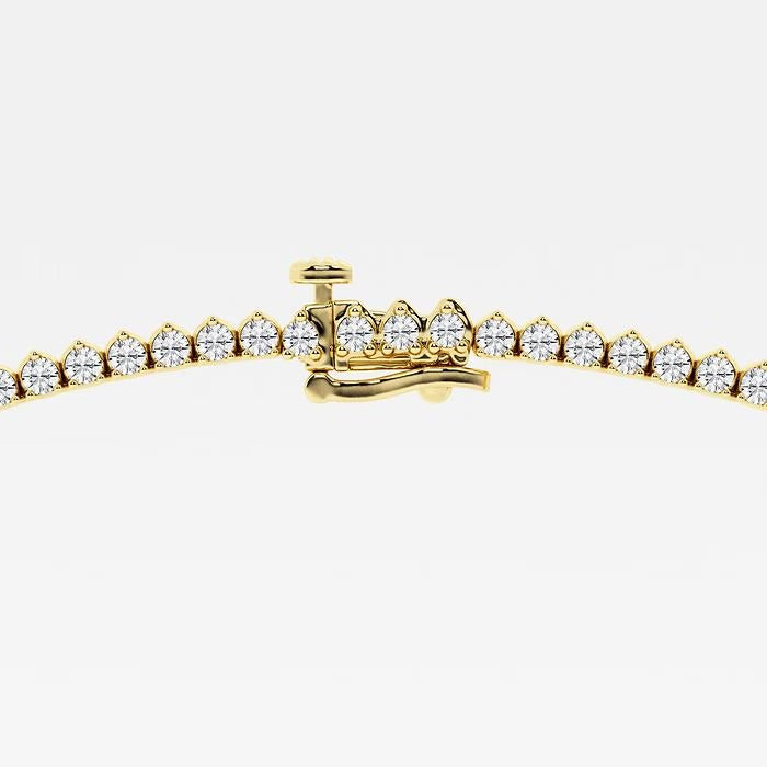 10.00 Ct Round Lab Grown Diamond Graduated Riviera Tennis Necklace