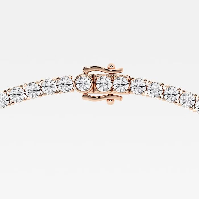 23.70 Ct Round Lab Grown Diamond Four Prong Tennis Necklace
