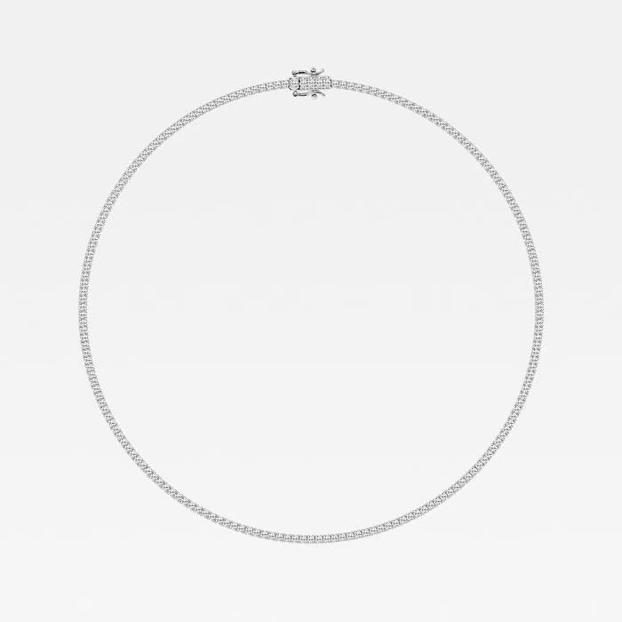 7.50 Ct Round Lab Grown Diamond Four Prong Tennis Necklace