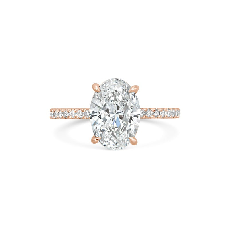 2.30 Ct In Oval Bardot Scallop Engagement Ring