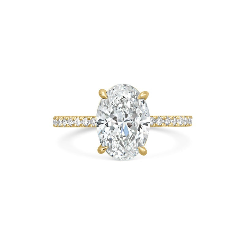2.30 Ct In Oval Bardot Scallop Engagement Ring