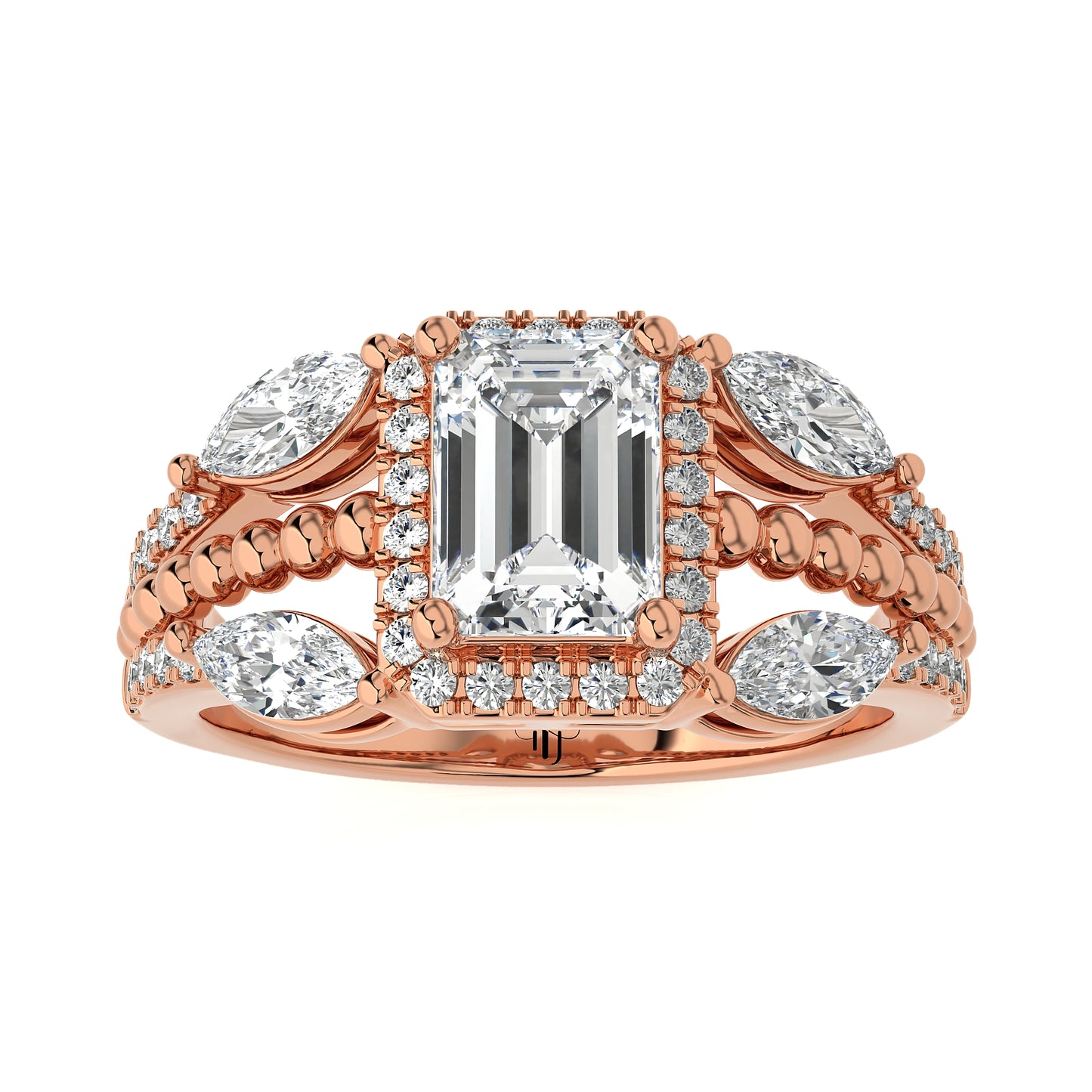 1.85 Ct Antique Style Engagement & Wedding Ring