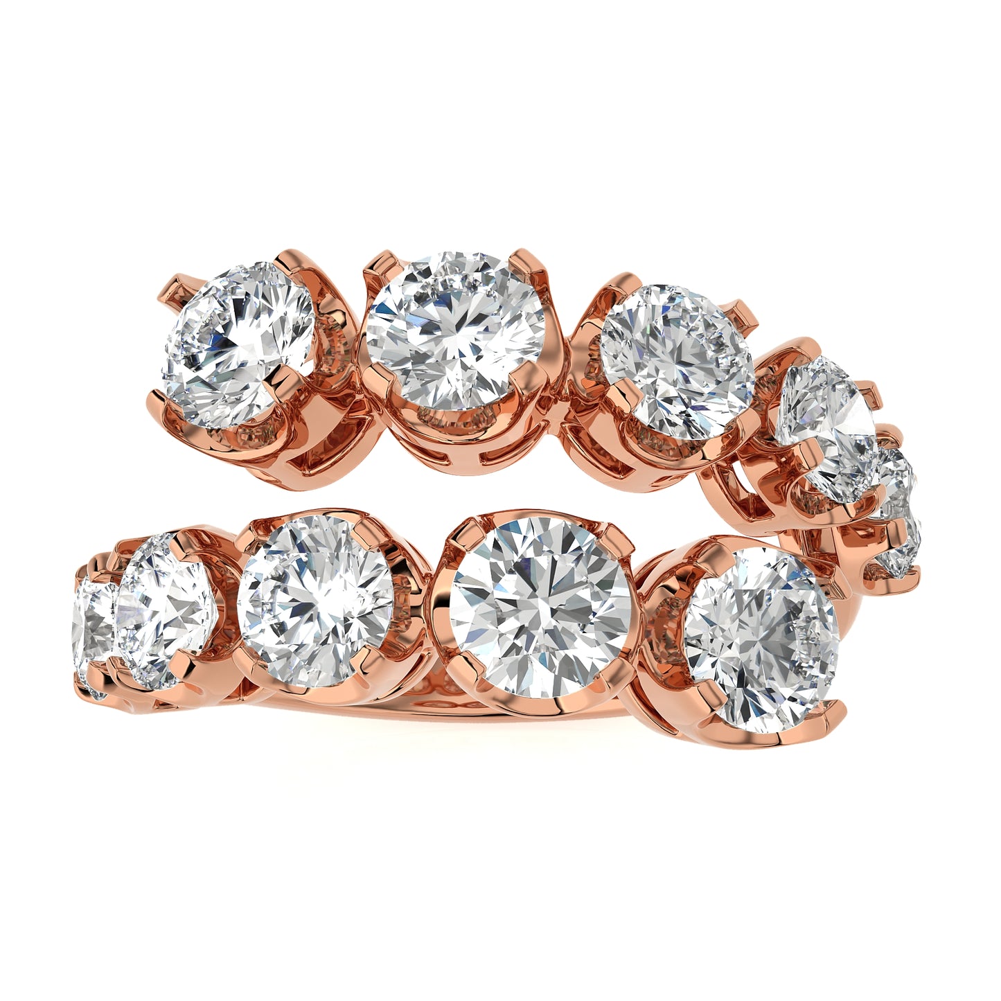 3.43 Ct Round Shape Fashion Engagement & Wedding Rings