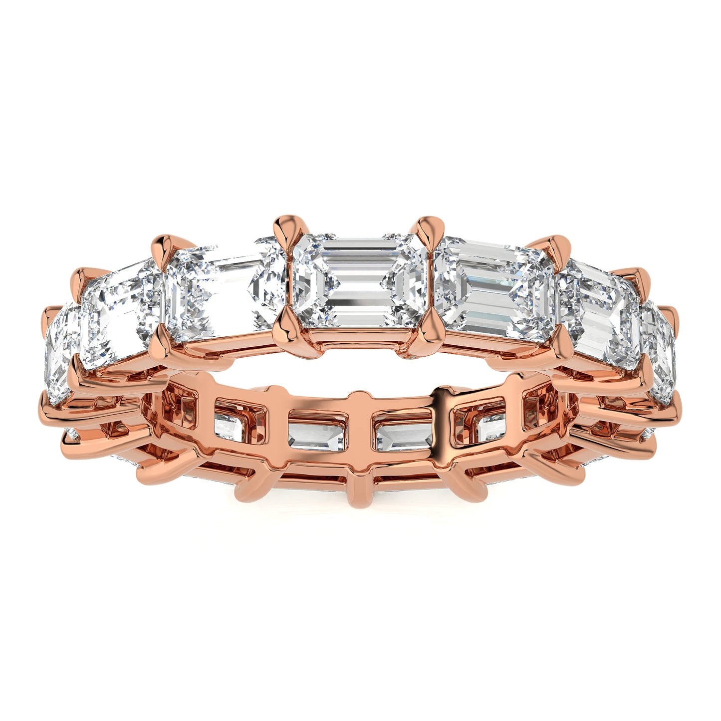 5.40 Ct Eternity Band East-West Engagement Ring & Wedding Ring