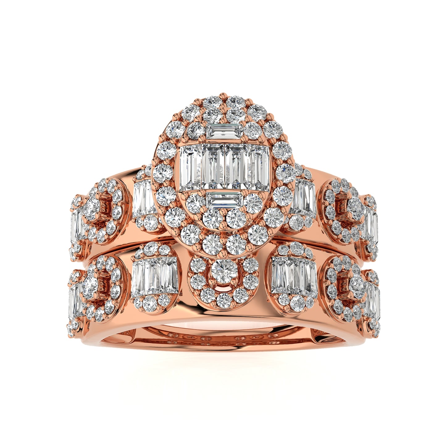 2.28 Ct Bridal Set Engagement Ring & Wedding Ring