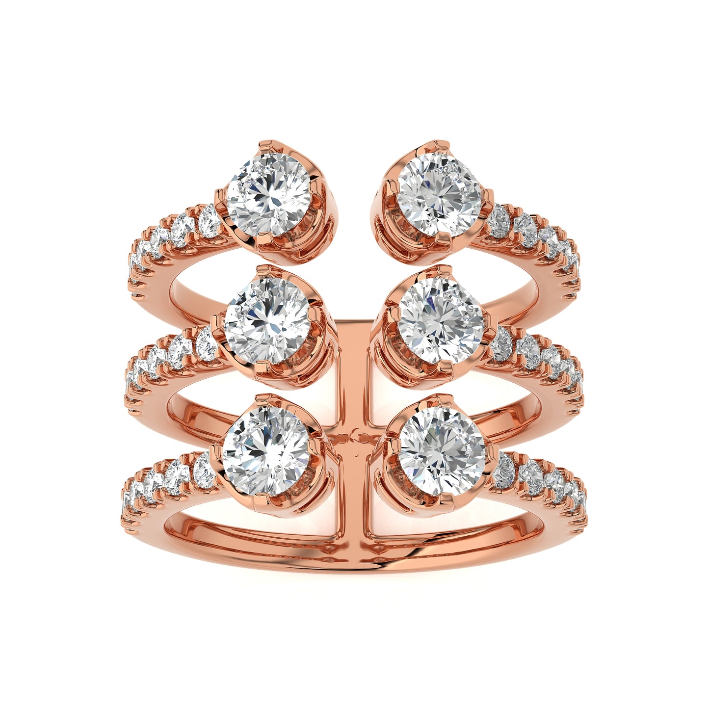 3.50 Ct Engagement Ring with Halo/Pave & Wedding Rings