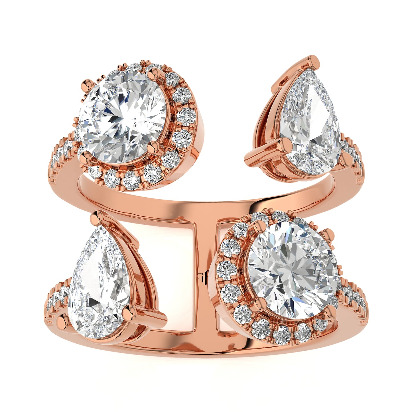 3.21 Ct Dual Elegance Fashion Engagement & Wedding Ring