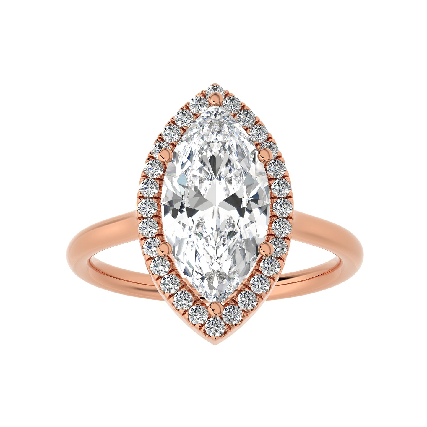 2.63 Ct Engagement Ring with Halo/Pave & Wedding Rings
