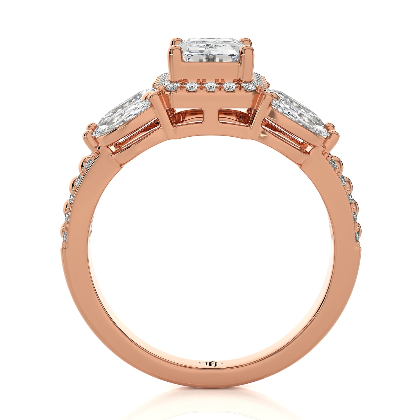 1.85 Ct Antique Style Engagement & Wedding Ring