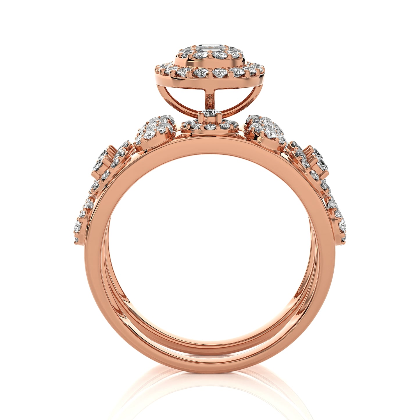 2.28 Ct Bridal Set Engagement Ring & Wedding Ring