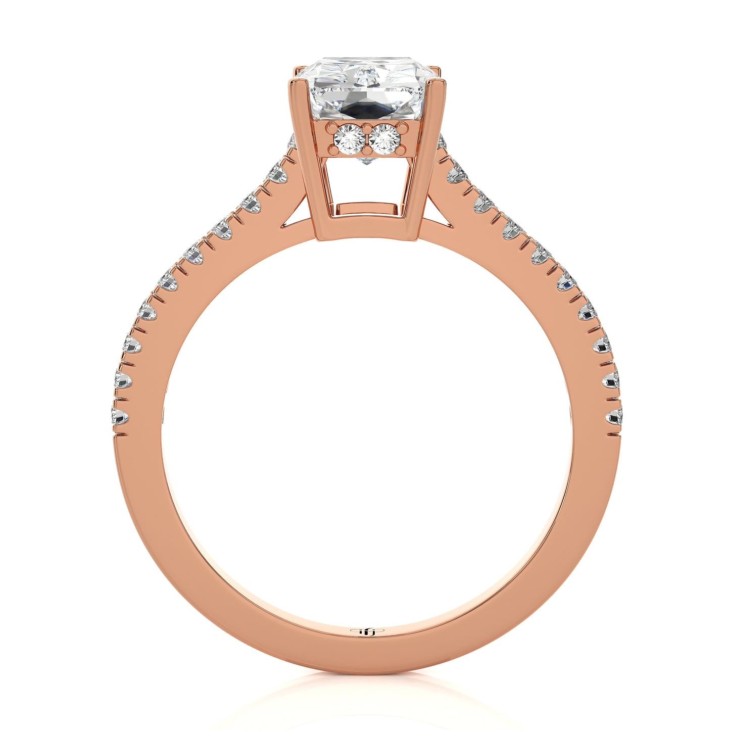 2.36 Ct Four-Prong Moissanite & Engagement & Wedding Rings