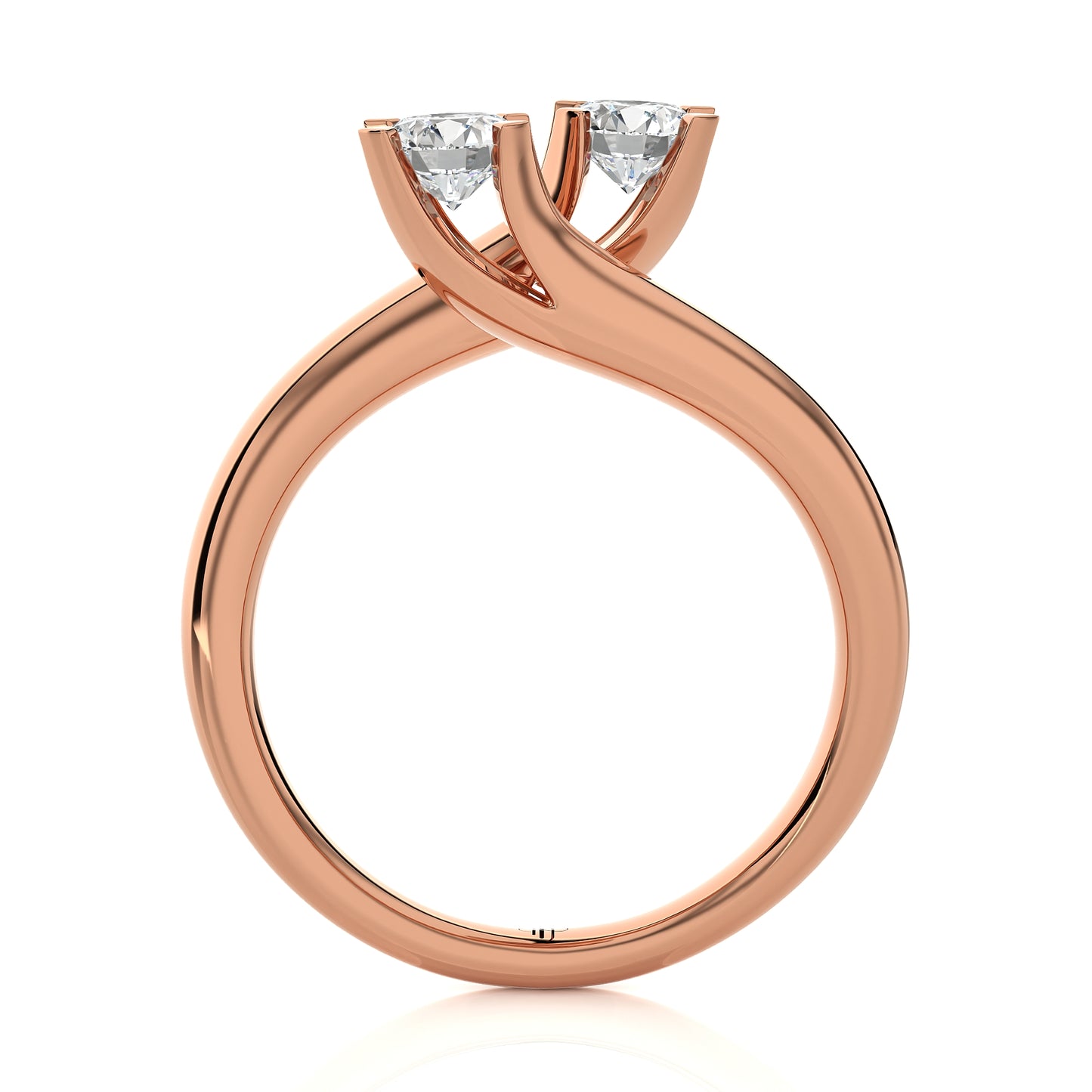 0.36 Ct Two Stones Fashion Ring Engagement & Wedding Rings