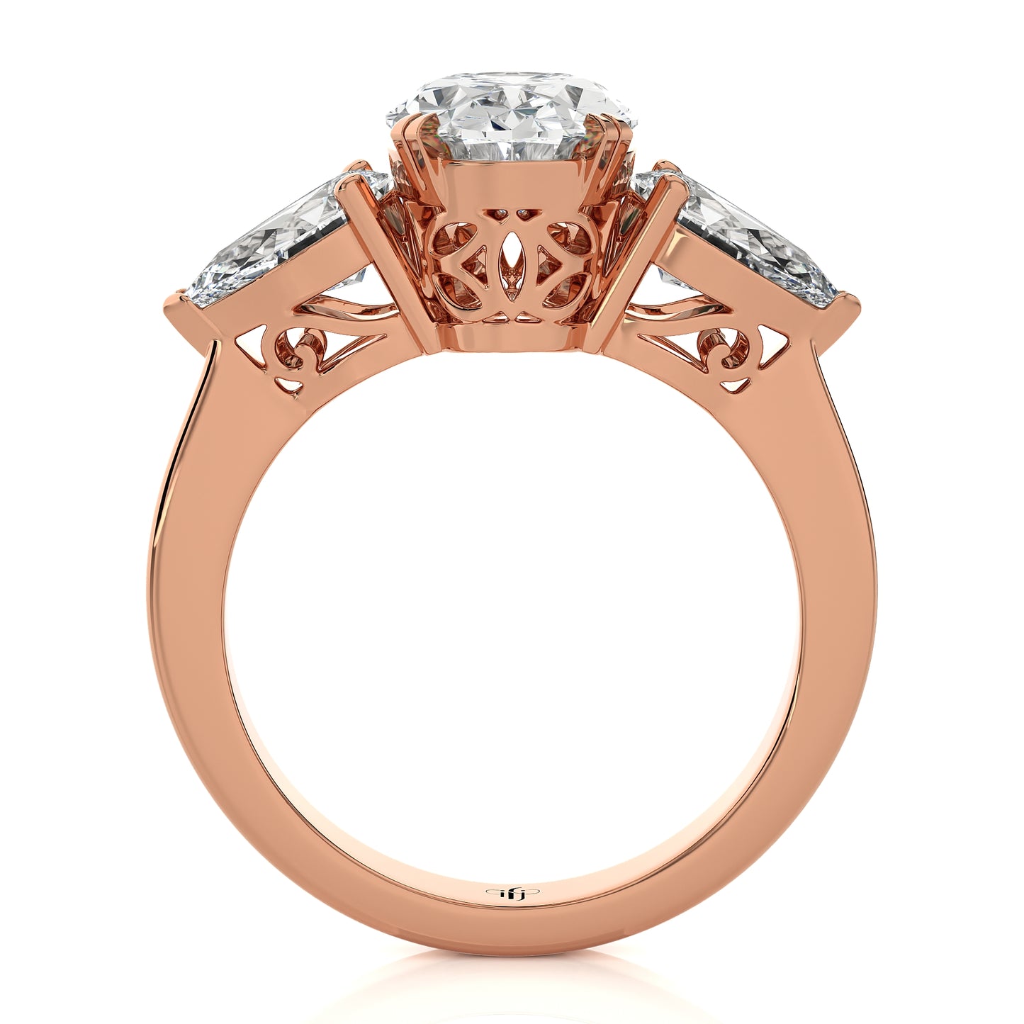 2.78 Ct Three Stone Ring Engagement & Wedding Rings