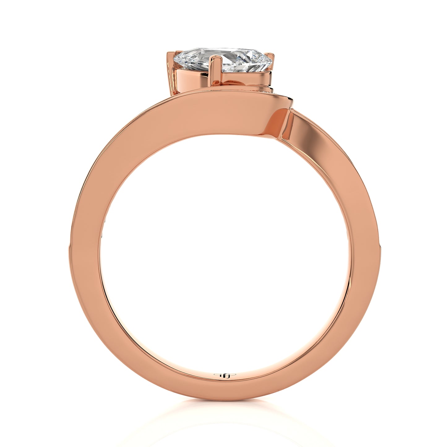 1.22 Ct Wave Harmony Pear Diamond Engagement Ring & Wedding Ring