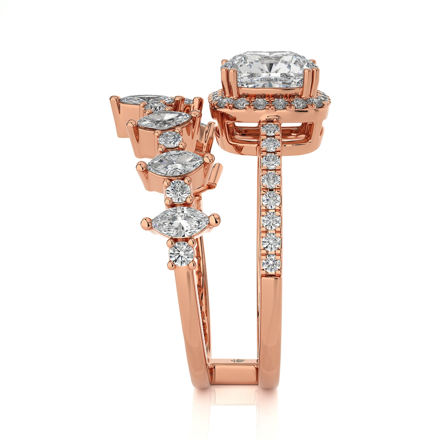 2.27 Ct Bridal Sets (Engagement Ring + Matching Band)& Wedding Rings