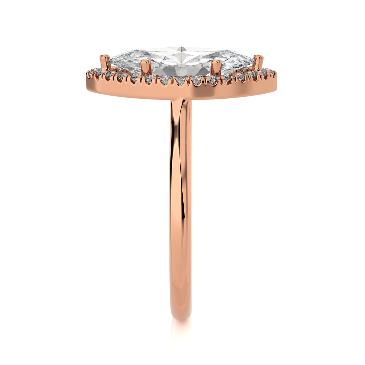 2.63 Ct Engagement Ring with Halo/Pave & Wedding Rings