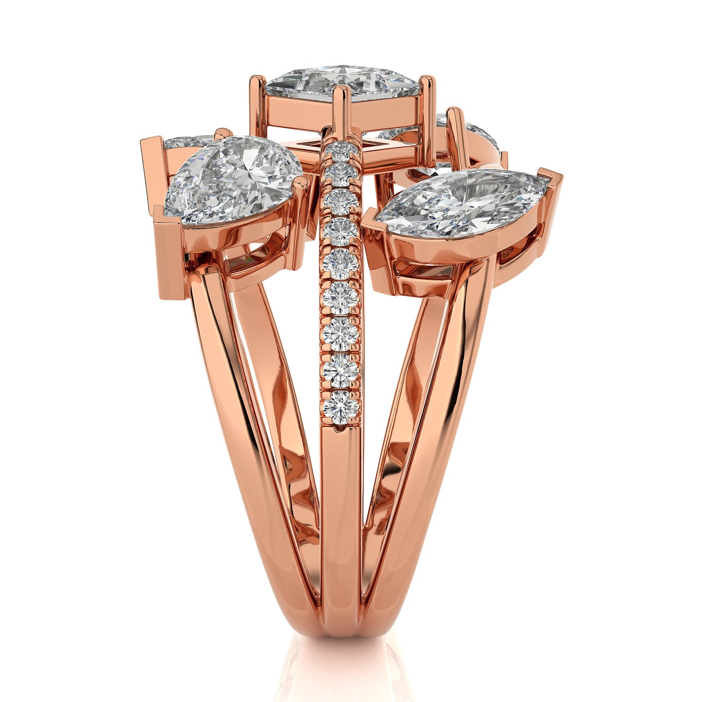 2.92 Ct Halo Engagement Ring & Wedding Ring
