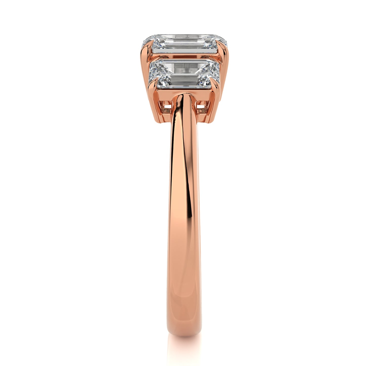 2.06 Ct Radiant Engagement & Wedding Rings