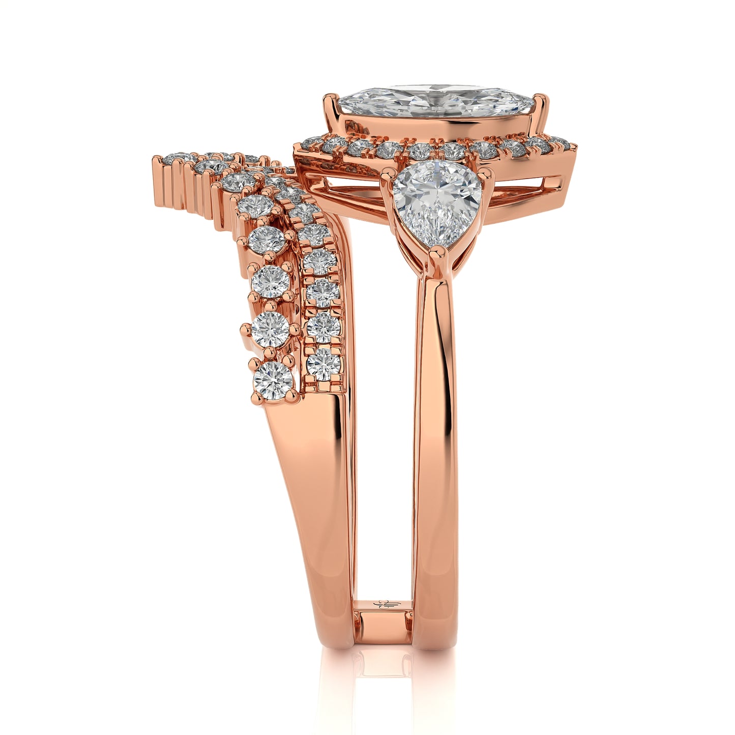 1.43 Ct Bridal Sets (Engagement Ring + Matching Band) & Wedding Rings