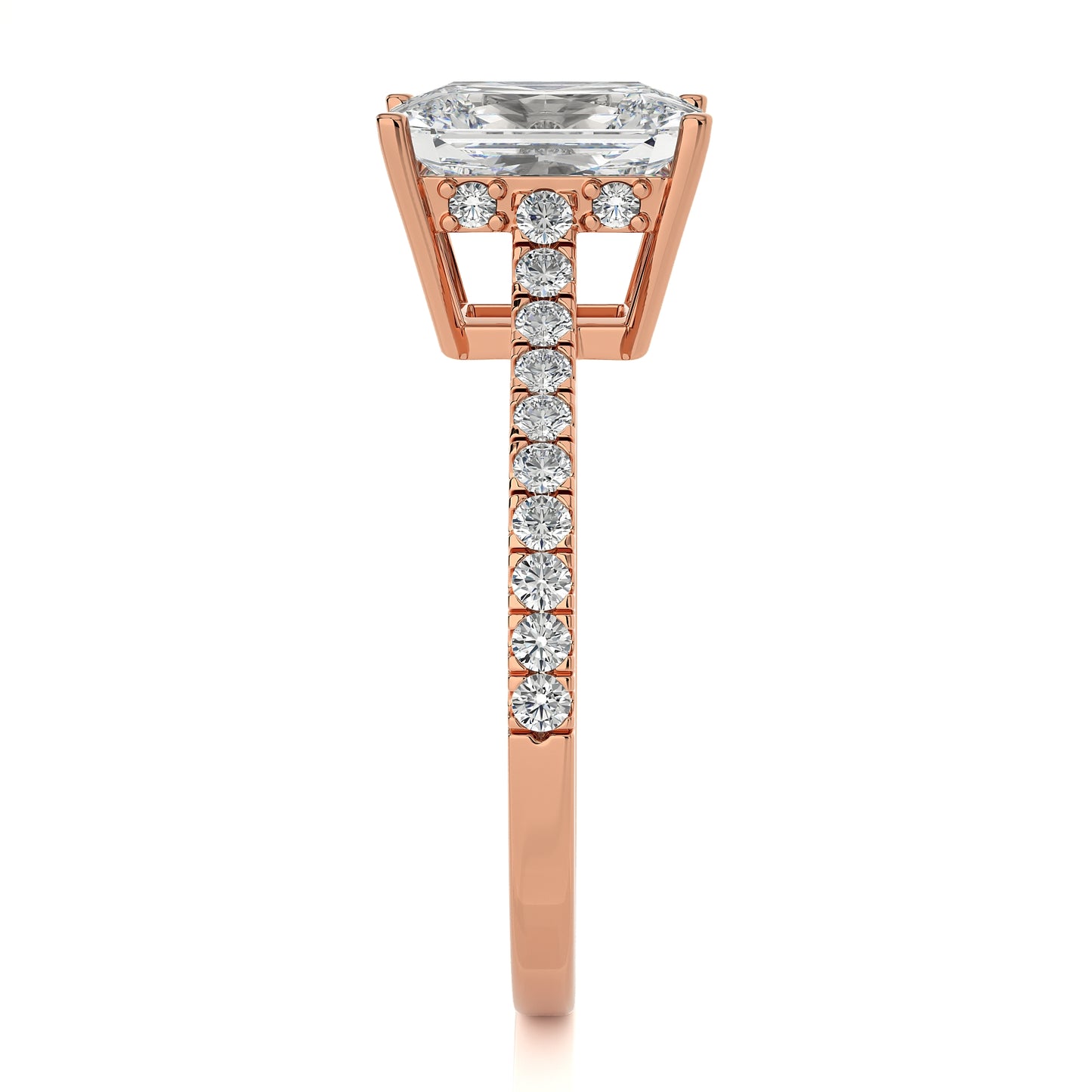 2.36 Ct Four-Prong Moissanite & Engagement & Wedding Rings