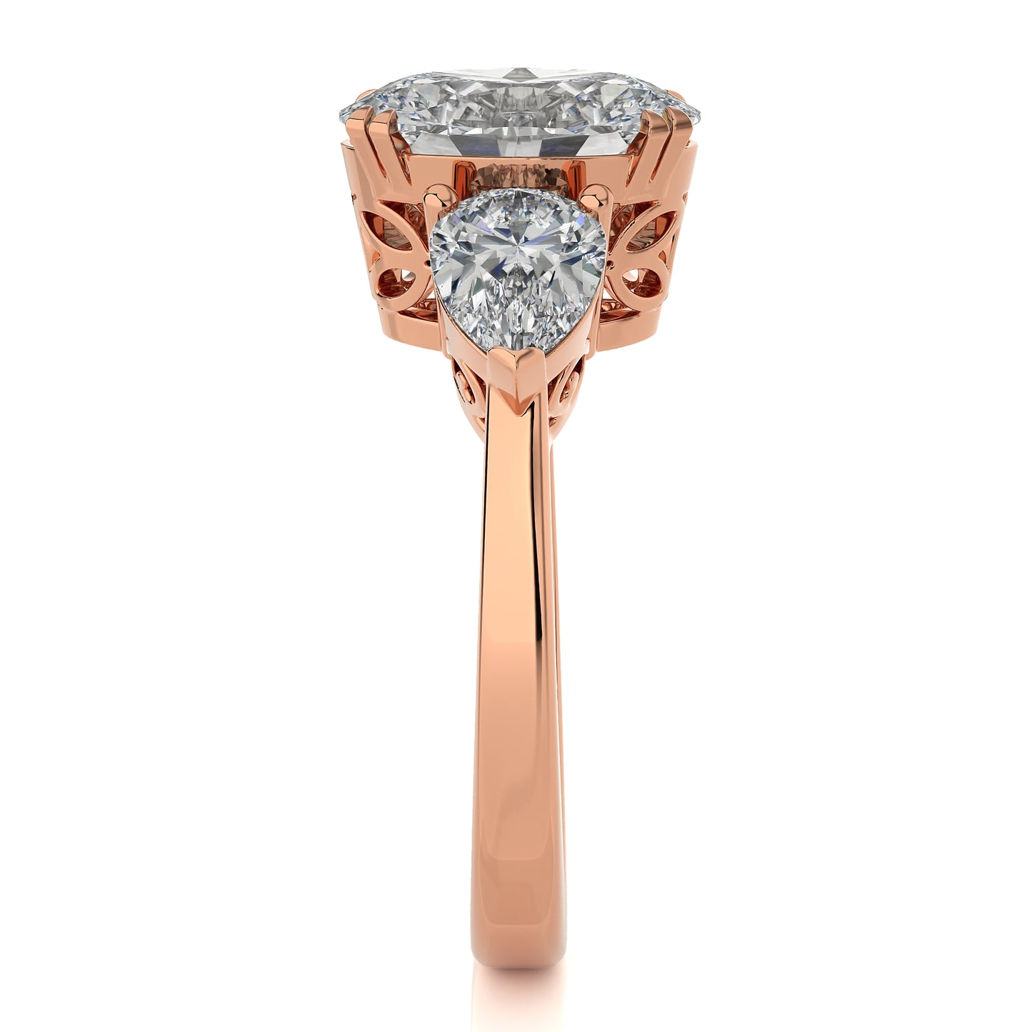 2.78 Ct Three Stone Ring Engagement & Wedding Rings