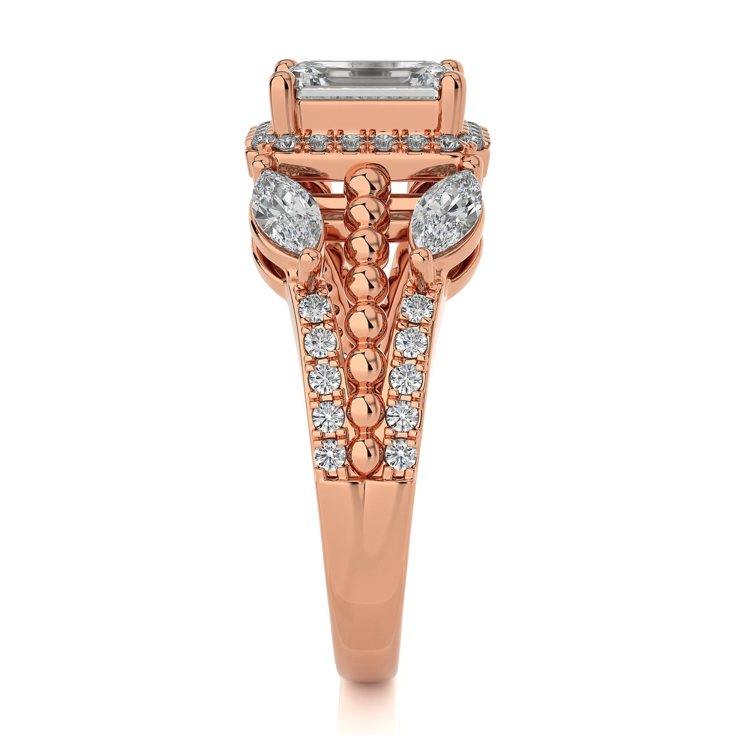 1.85 Ct Antique Style Engagement & Wedding Ring