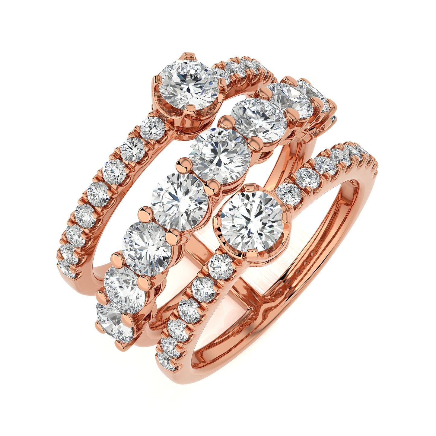 2.76 Ct Round Shape Fashion Engagement & Wedding Rings