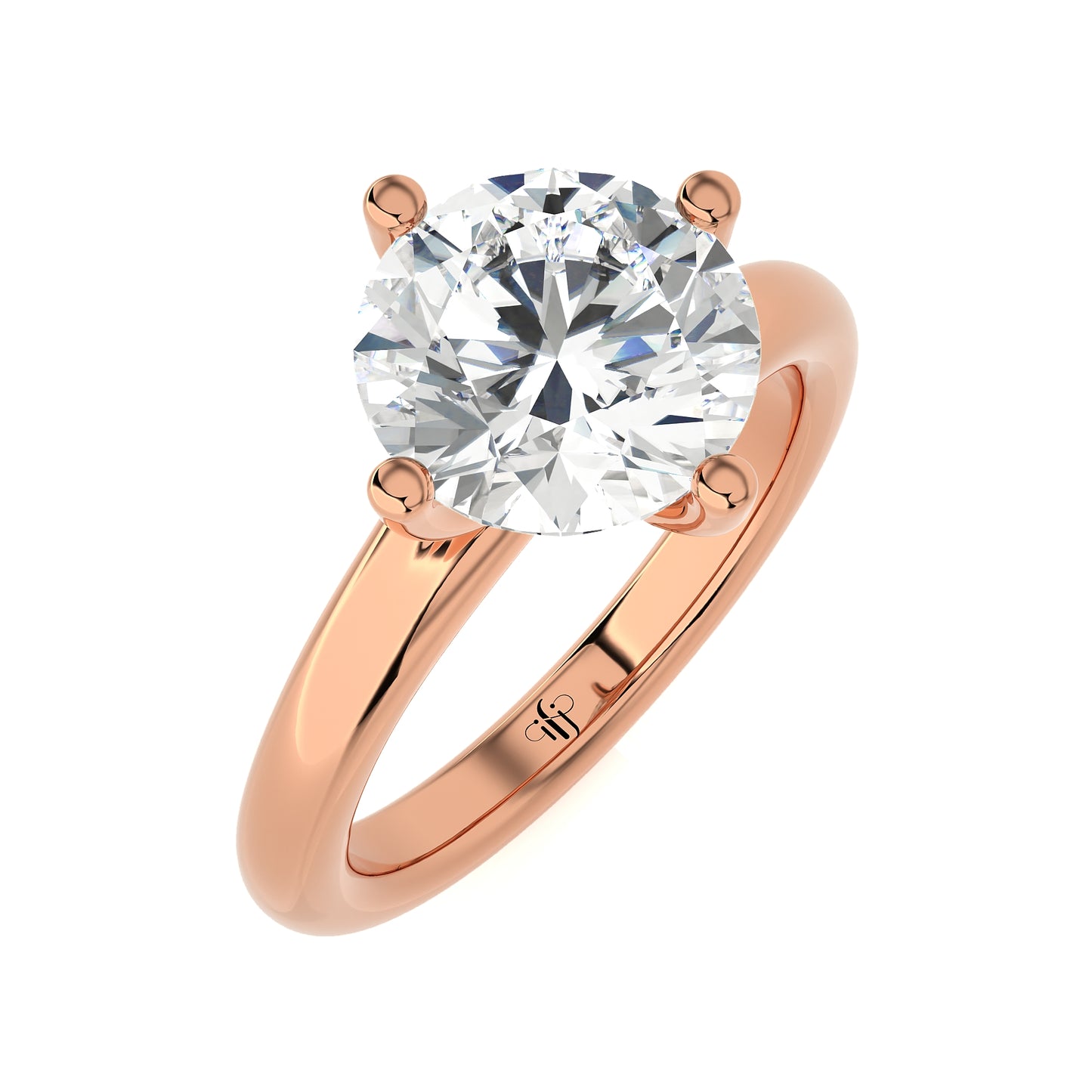 3.20 Ct Round Cut Large Solitaire Diamond Ring Engagement & Wedding Rings