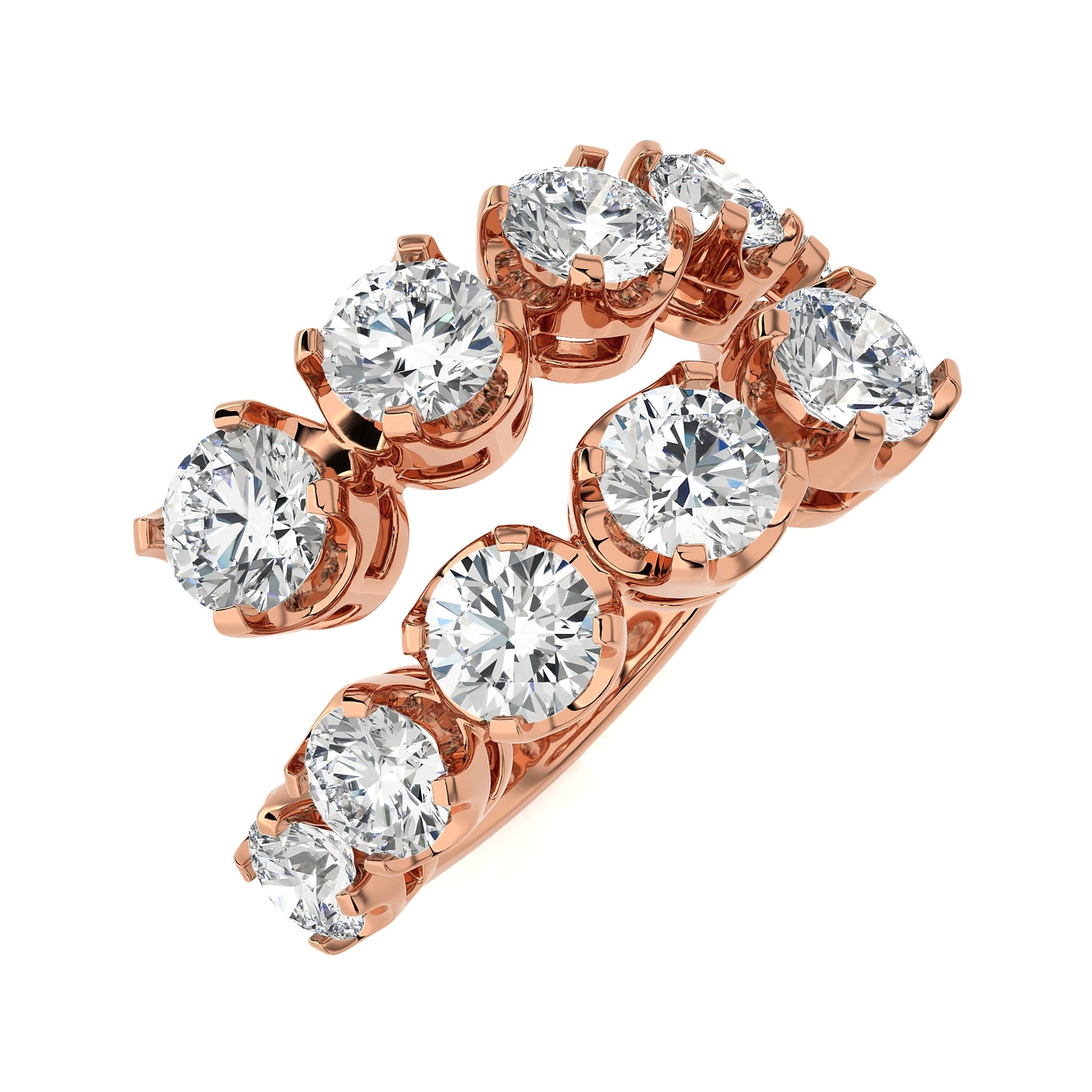 3.43 Ct Round Shape Fashion Engagement & Wedding Rings