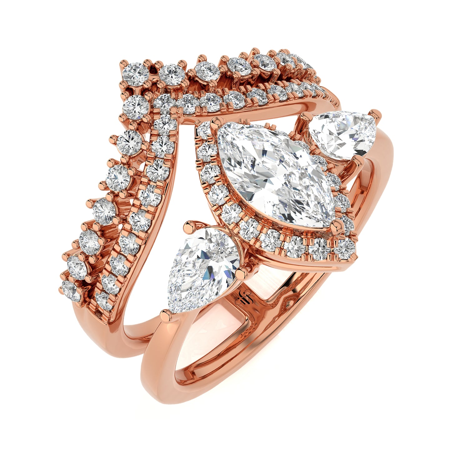 1.43 Ct Bridal Sets (Engagement Ring + Matching Band) & Wedding Rings