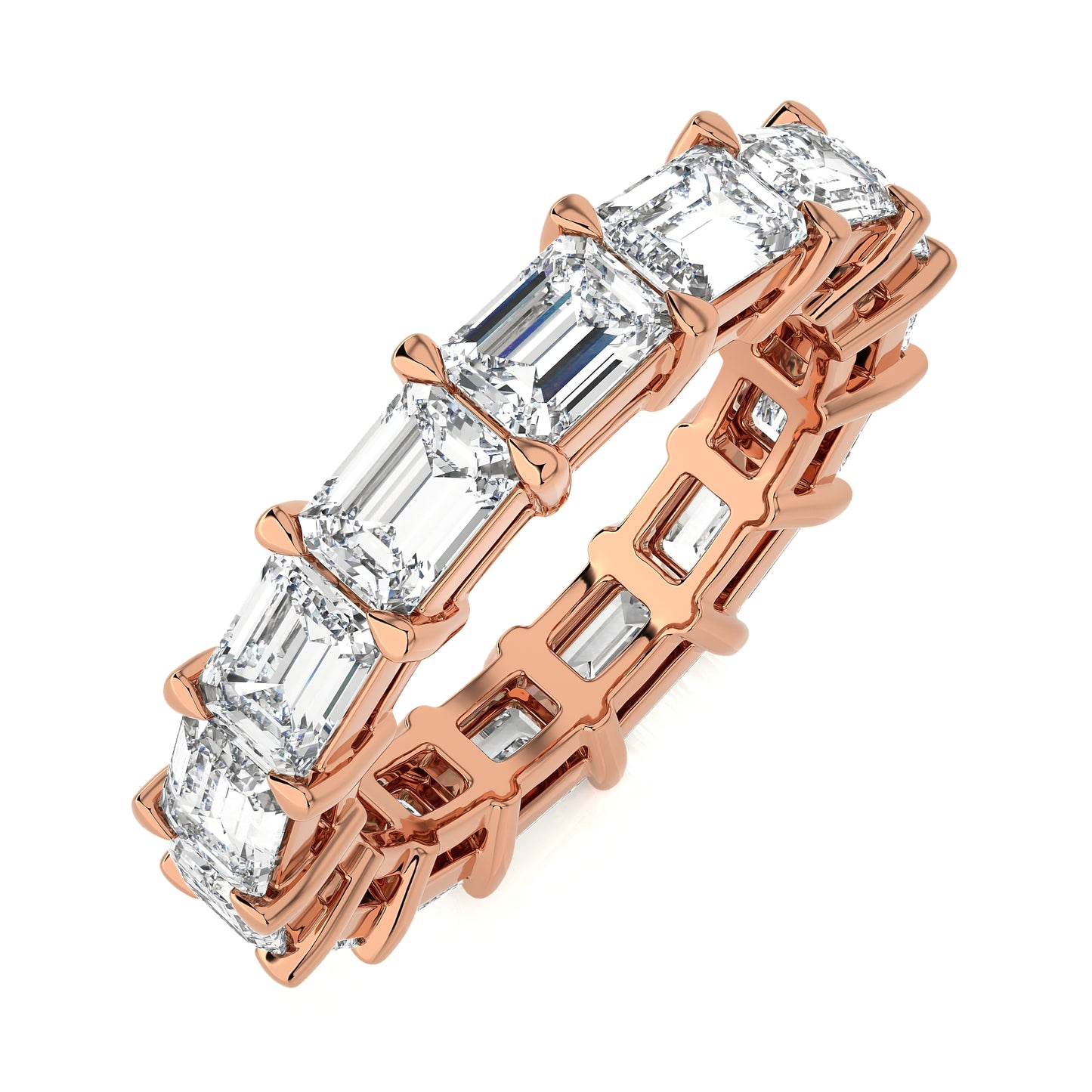 5.40 Ct Eternity Band East-West Engagement Ring & Wedding Ring