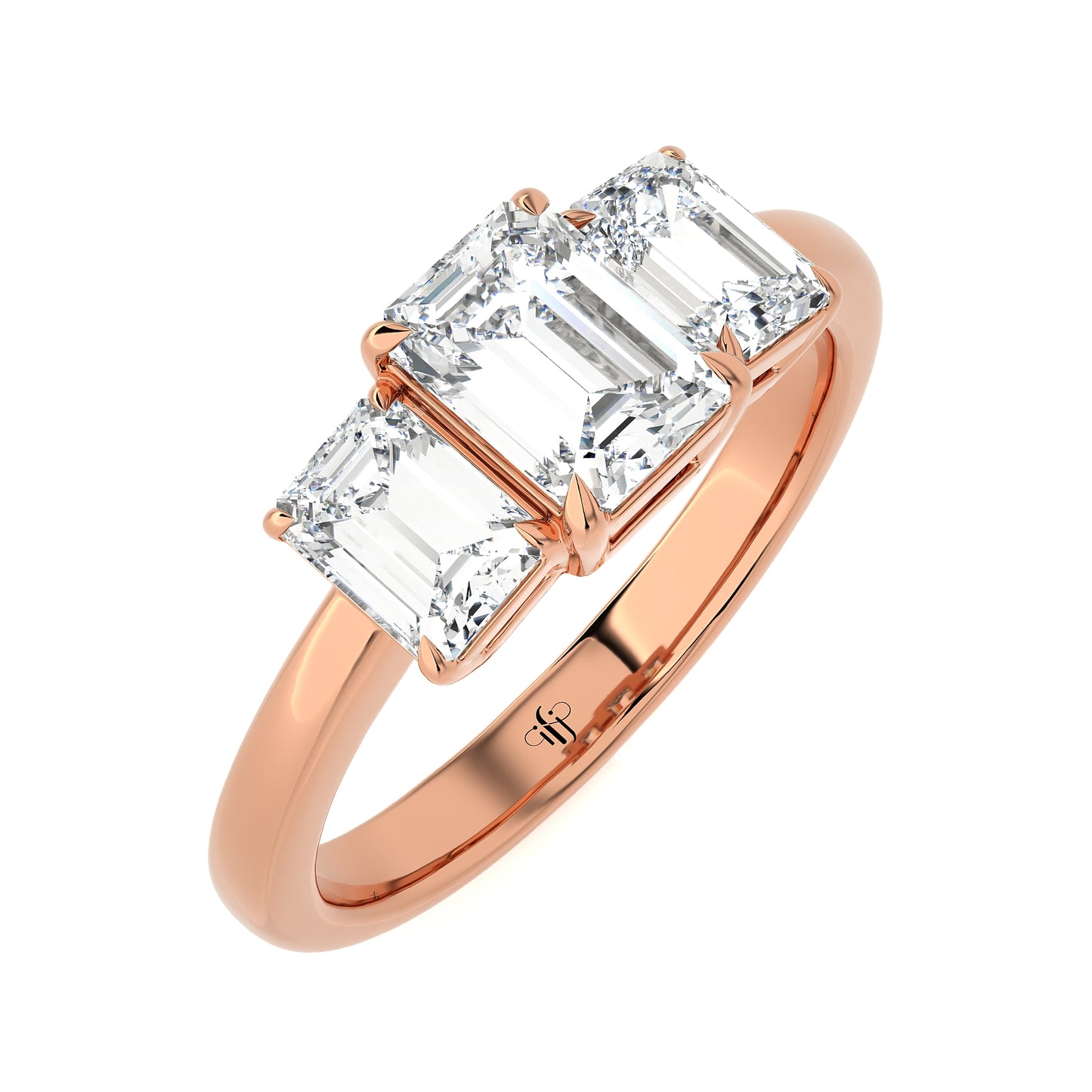 2.06 Ct Radiant Engagement & Wedding Rings