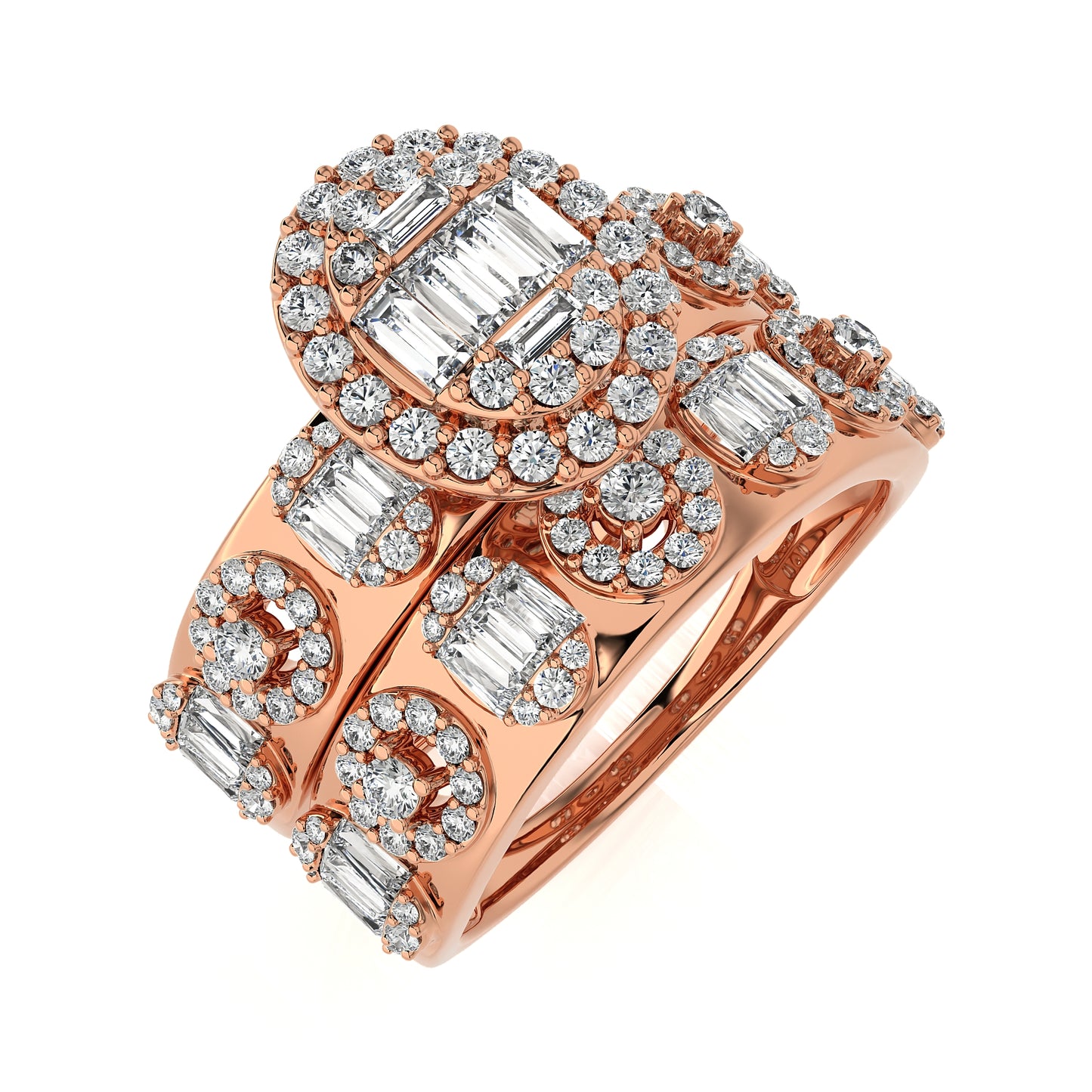 2.28 Ct Bridal Set Engagement Ring & Wedding Ring