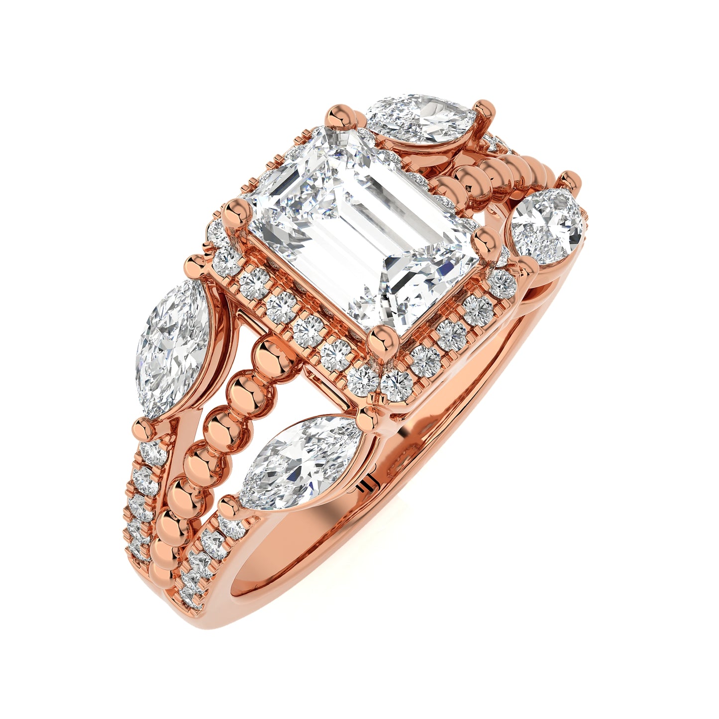 1.85 Ct Antique Style Engagement & Wedding Ring