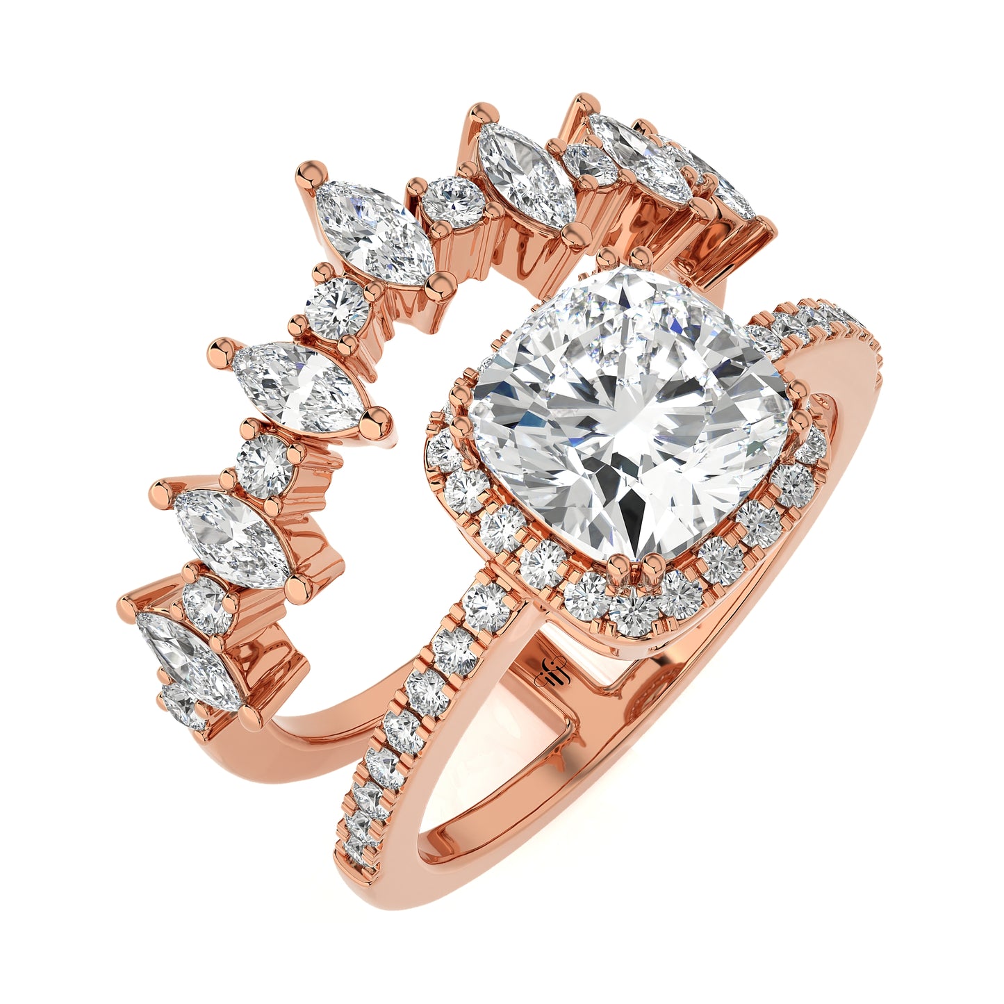 2.27 Ct Bridal Sets (Engagement Ring + Matching Band)& Wedding Rings