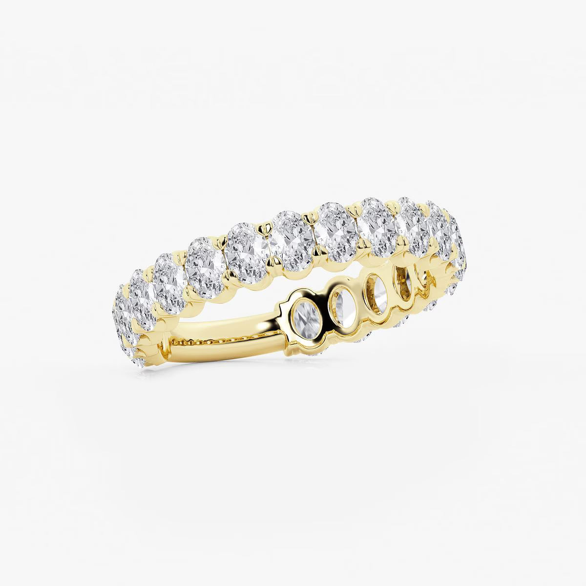 2.00 Ct Oval Diamond Cut Quarter Eternity Ring Wedding Ring
