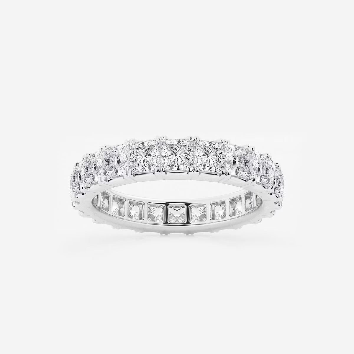 4.00Ct Princess Diamond Full Eternity Band Wedding Ring