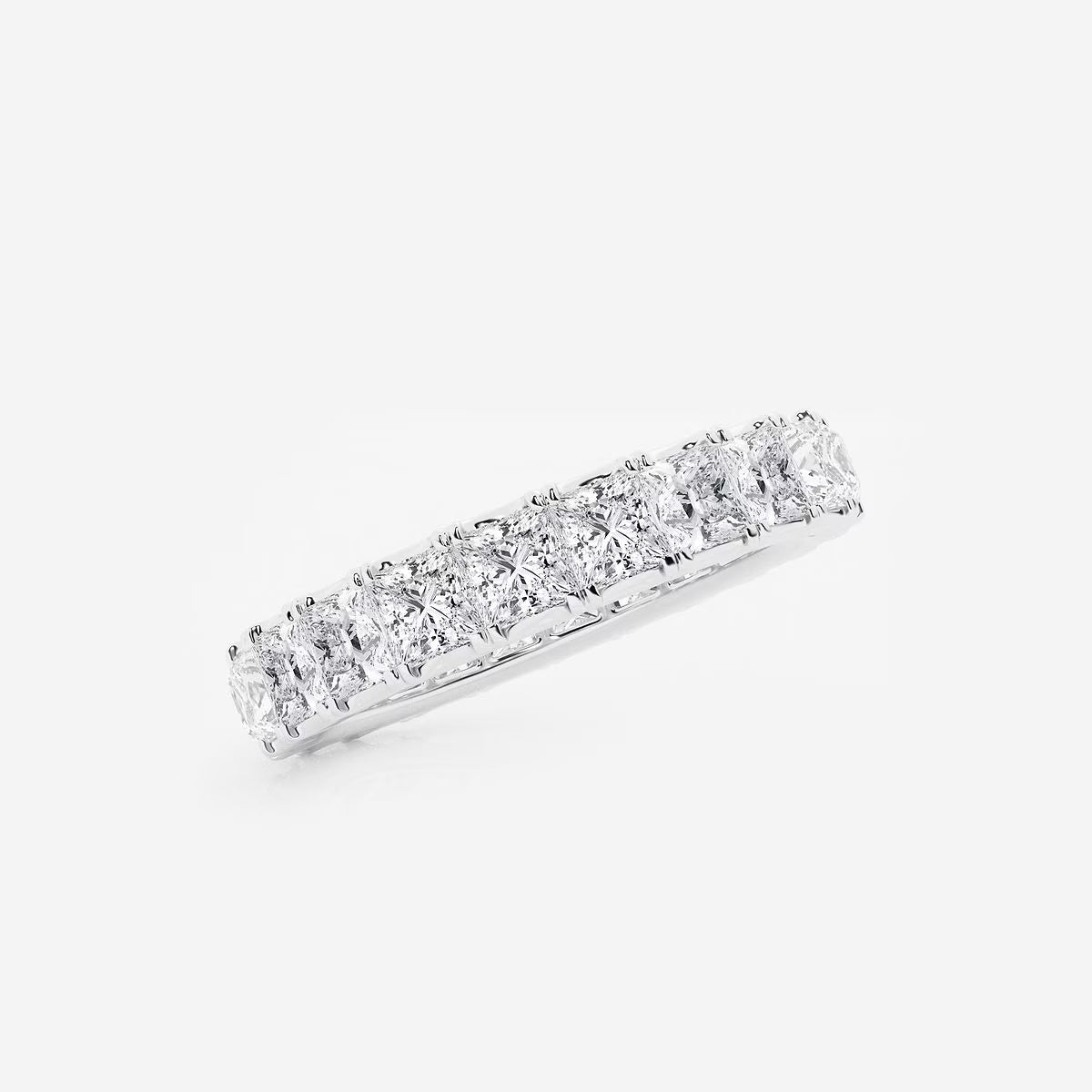 4.00Ct Princess Diamond Full Eternity Band Wedding Ring