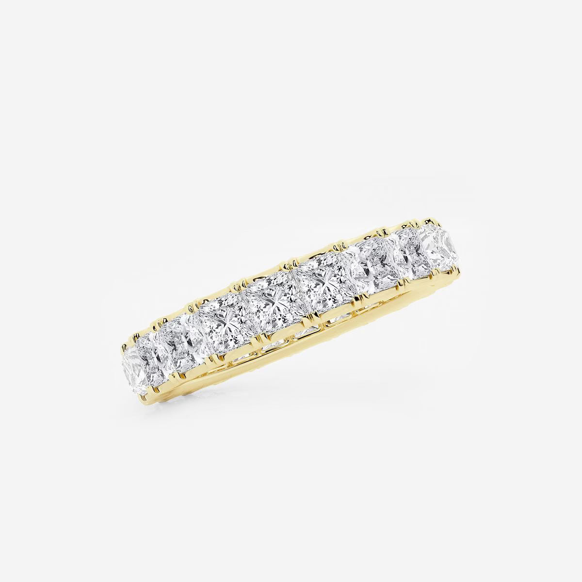 4.00Ct Princess Diamond Full Eternity Band Wedding Ring