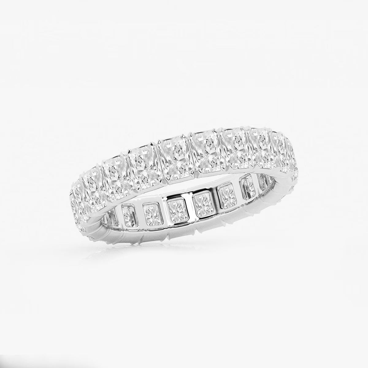 5.00 Ct Radiant Diamond Eternity Band (North-South Set) Prong Set Wedding Ring