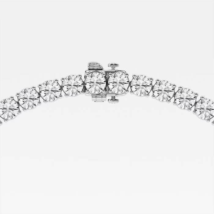 70.00 Ct Round Lab Grown Diamond Four Prong Tennis Necklace