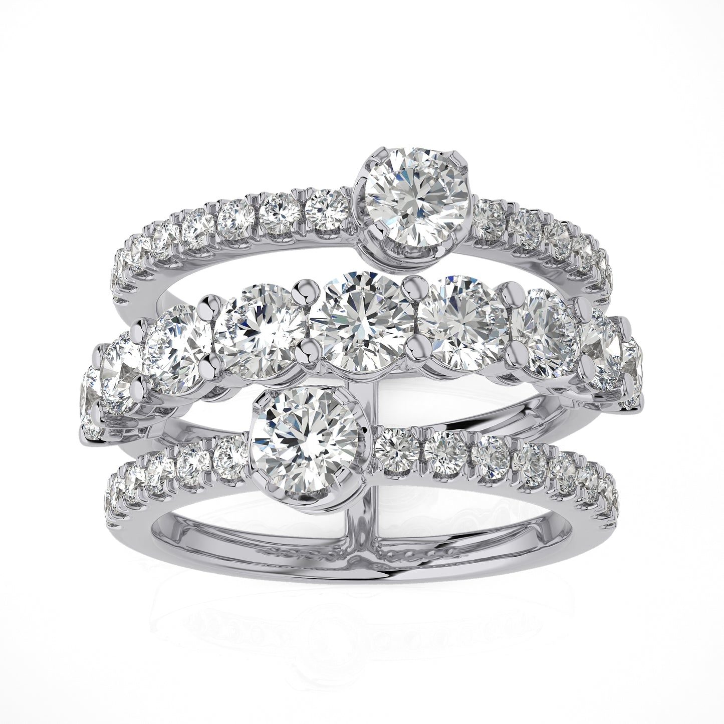 2.76 Ct Round Shape Fashion Engagement & Wedding Rings